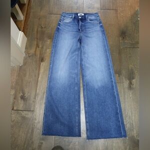 PAIGE Blue Wide Leg Jeans